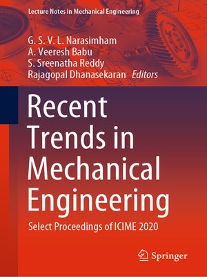 cover image of Recent Trends in Mechanical Engineering
